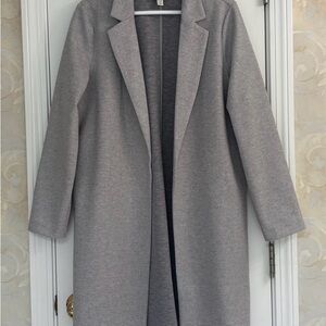 Stylish Gray Open Front Coat by Joie